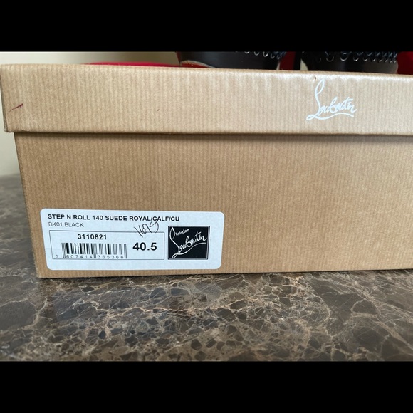 Louboutin Step n Roll 140 Suede Royal 40.5 - Picture 6 of 8